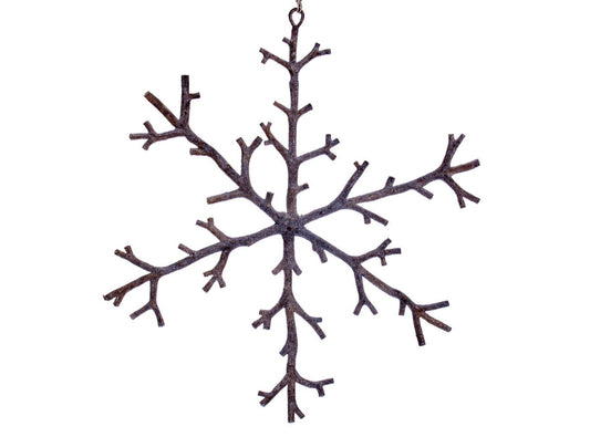 12” Beige Twig Snowflake Ornament