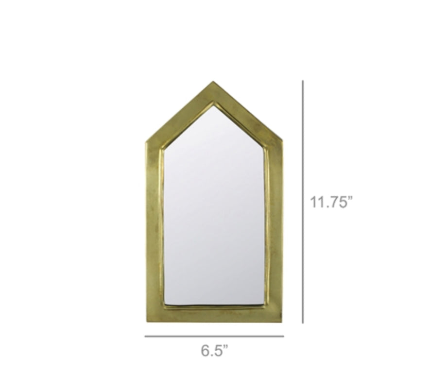 Gable Mirror, Brass