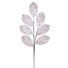 27” Glitter Leaf Christmas Spray