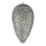 10” Pewter Matte Glitter Pinecone