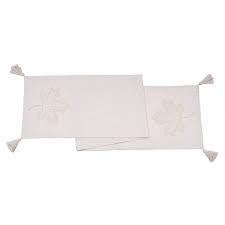 Neutral Maple Leaf Table Runner 14”x72”