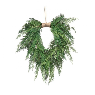 22” Natural Touch Cedar Heart Shape Wreath