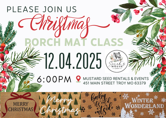 EVENT: Paint Your Own Porchmat DIY Workshop-Christmas/Winter Edition
