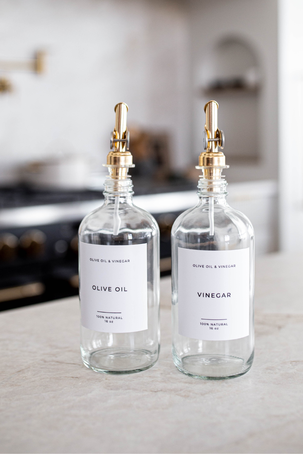 Olive Oil Glass Clear Bottle