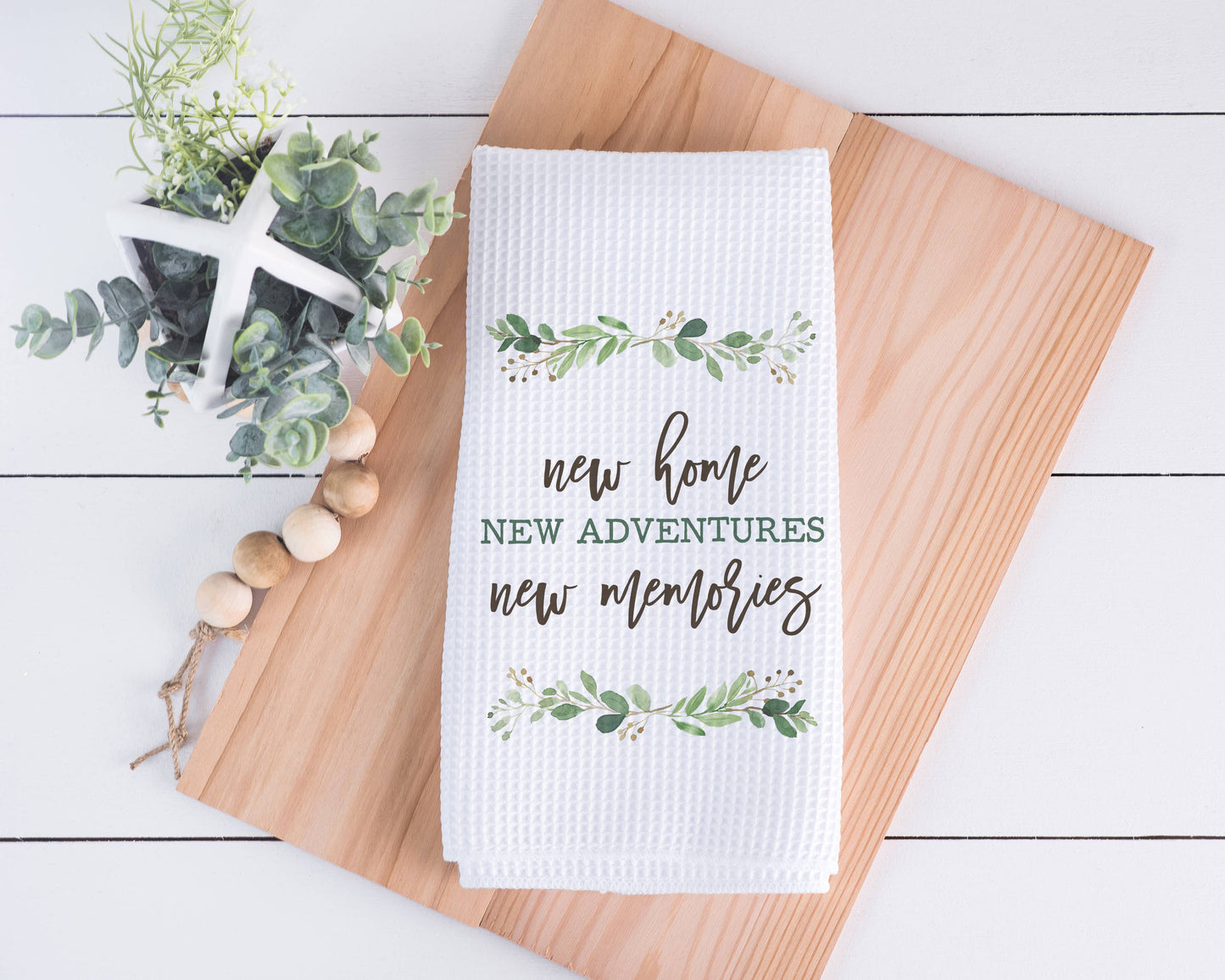 New Home Kitchen Towel, Housewarming Dish Towel, Tea Towel