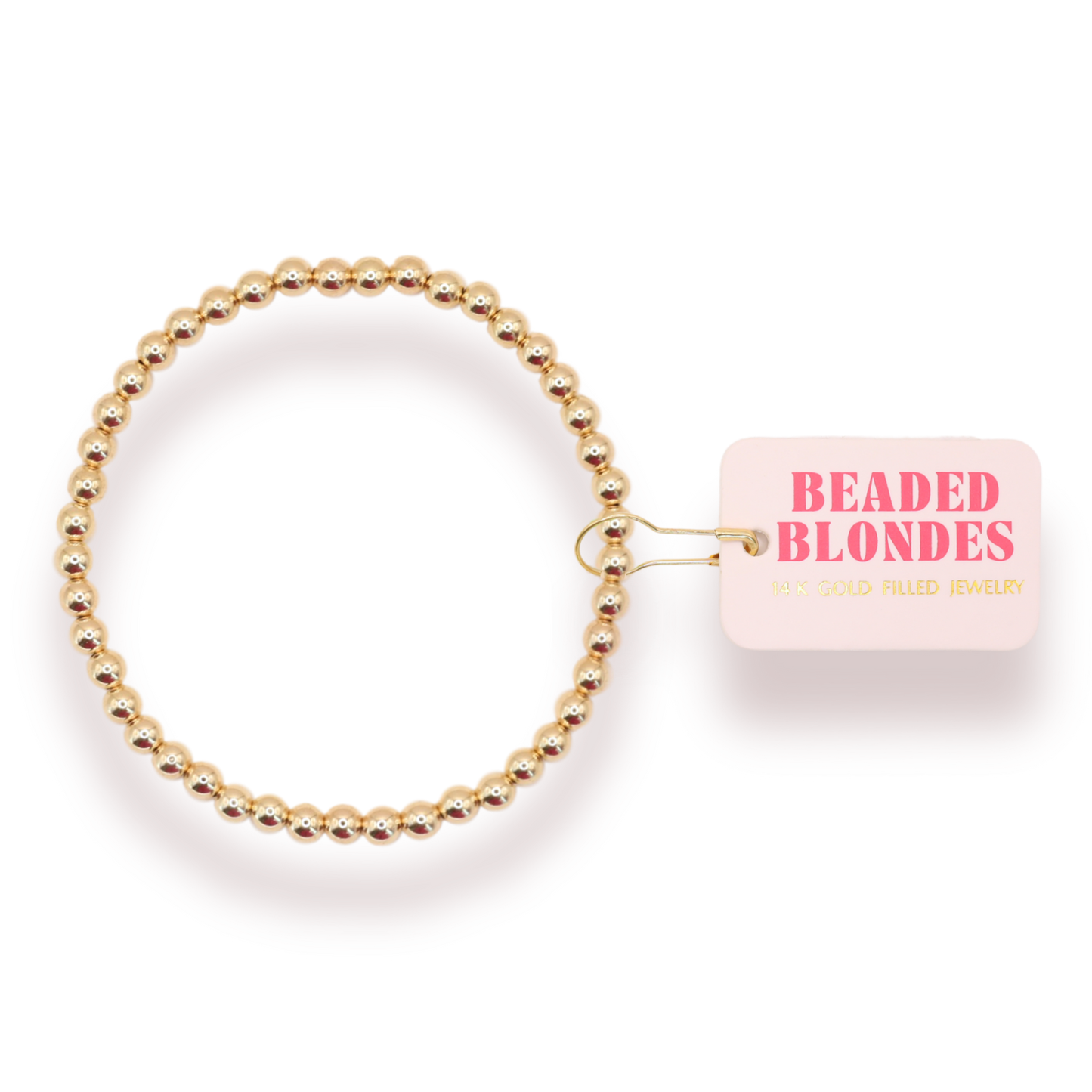 4MM Gold Beaded Bracelet