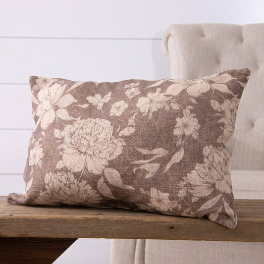 Lumbar Pillow - Sepia Floral Patterns (PC)